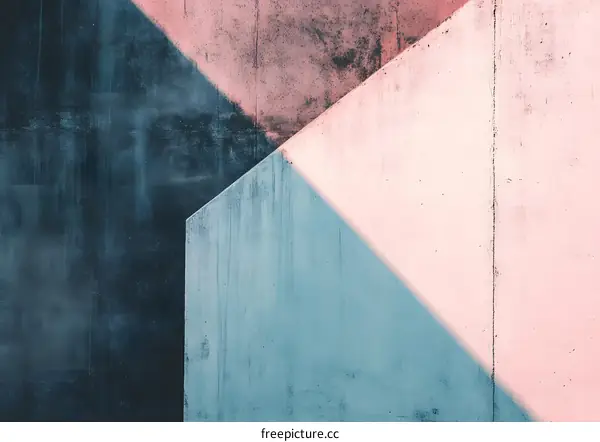 Abstract Concrete Wall with Shadow