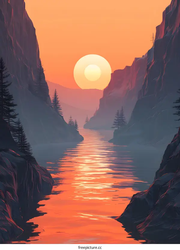 Sunset in the Canyon