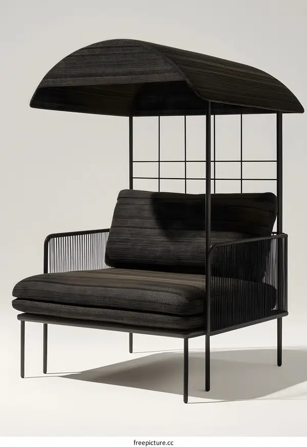 Modern Outdoor Patio Chair with Canopy