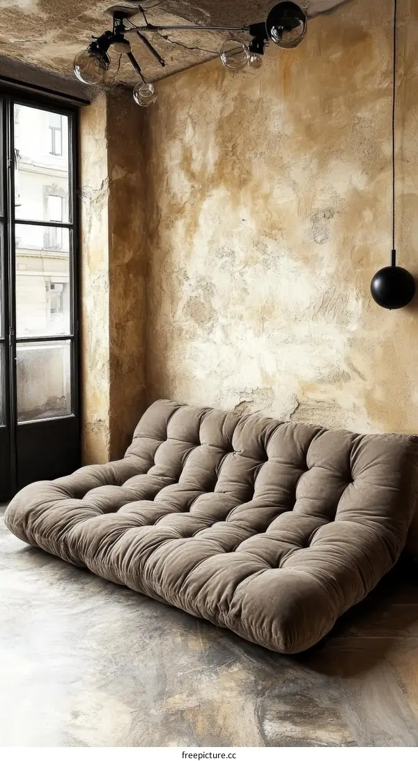 Rustic Industrial Sofa in a Vintage Loft
