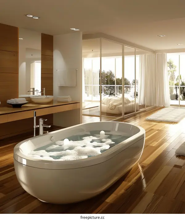 Modern Luxurious Spa Bathroom Interior Design