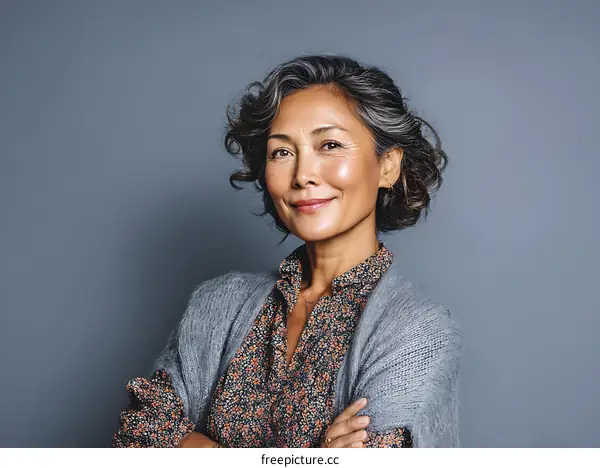 Confident Mature Asian Woman Portrait