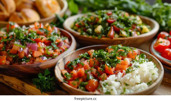 Healthy and Fresh Salad and Rice Bowls