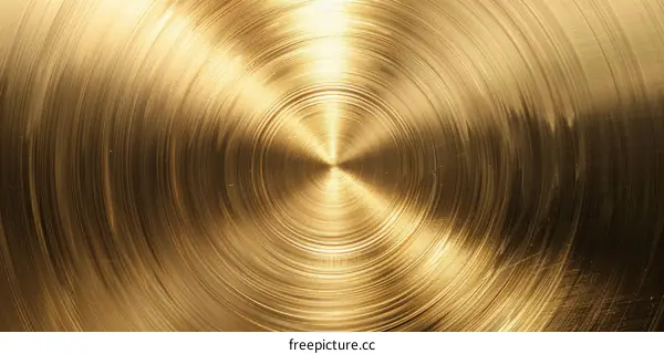 Golden Metal Texture With Circular Brush Strokes