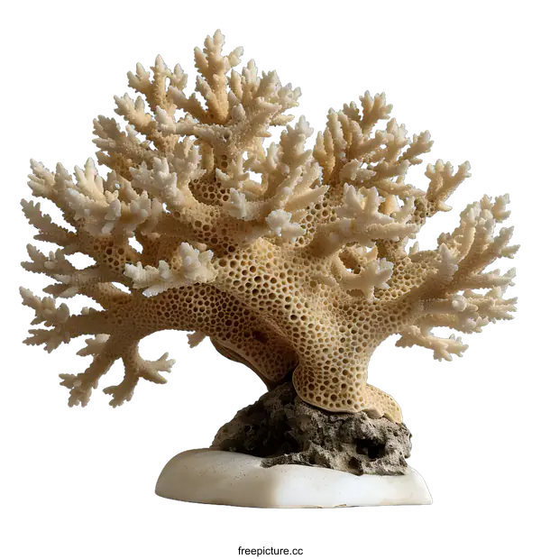[Transparent Background PNG]A beautiful staghorn coral isolated on white background