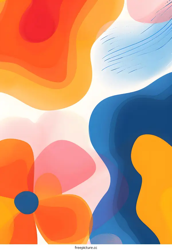 Abstract Colorful Organic Shapes Background