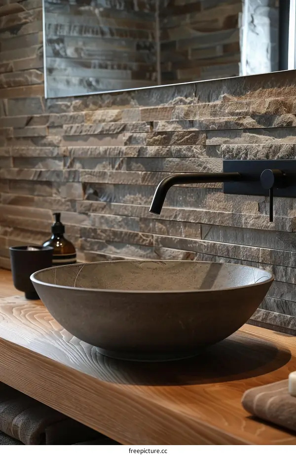 Sleek Wooden Countertop Sink for Modern Bathrooms