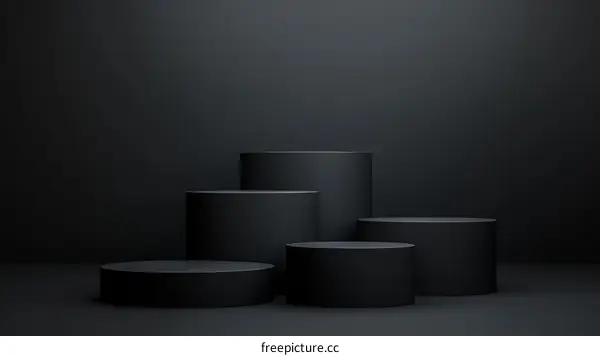 Modern Minimalist Black Product Display