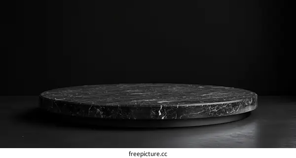 Dark Marble Round Display Platform