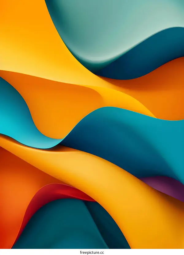 Abstract Colorful Wavy Lines Background