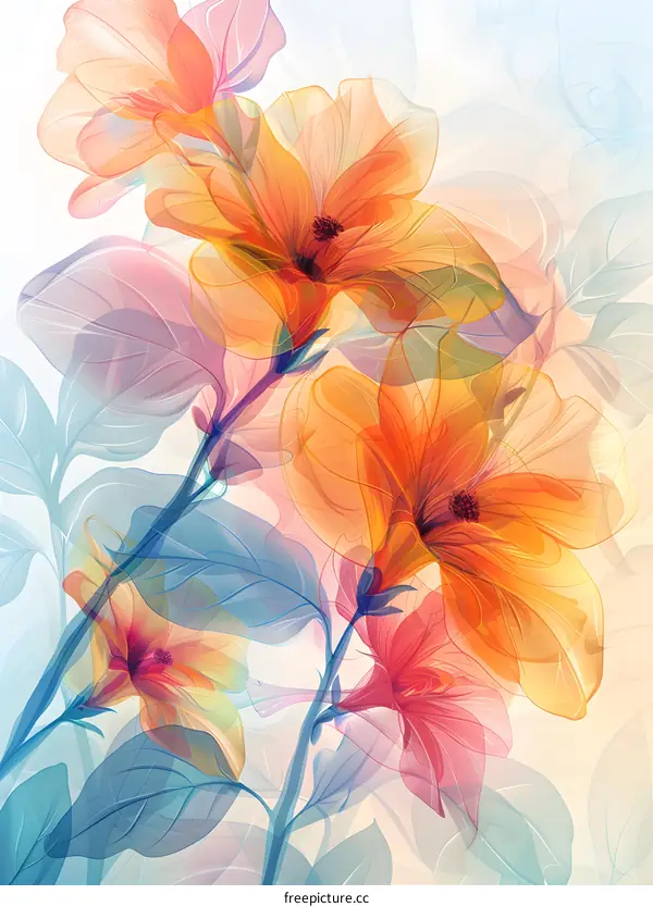 Hand-painted watercolor flower illustrations