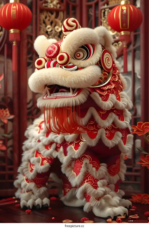 Lion Dance Welcomes the Spring Festival