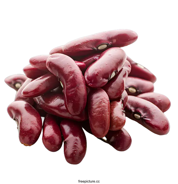 [Transparent Background PNG]Pile of red kidney beans on white background