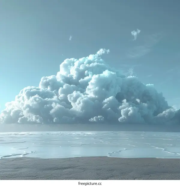 Stunning Cloudscape Over Tranquil Seashore