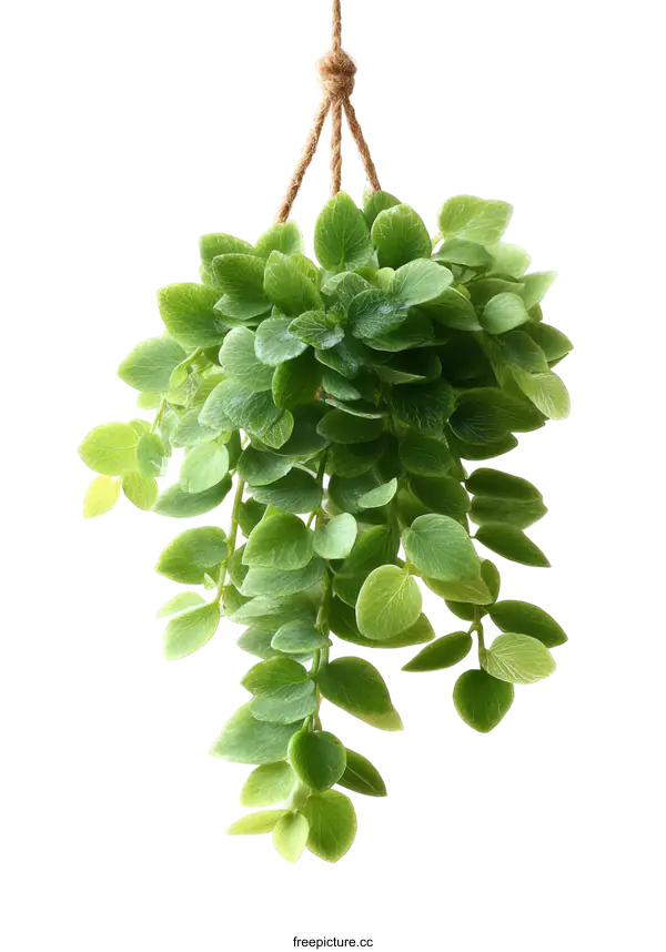 [Transparent Background PNG]Hanging Green Plant with Elegant Foliage