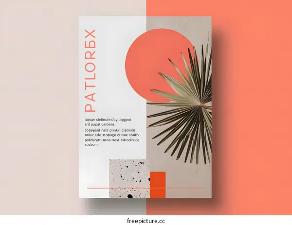 Minimalist Abstract Palm Leaf Art Poster