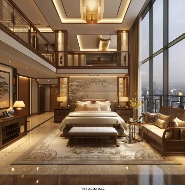 Luxury Modern Chinese Style Bedroom Interior Design