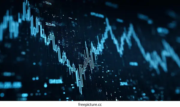 Financial Market Trend Graph Illustration