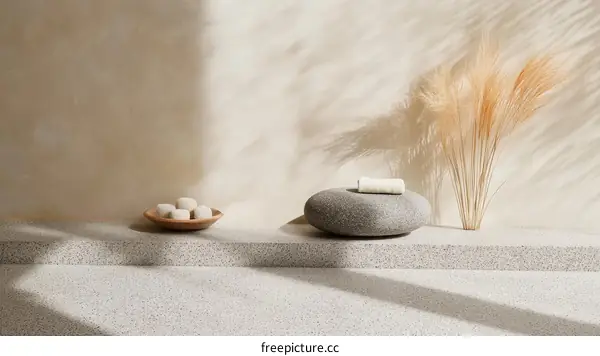 Natural Spa Aesthetic Still Life Composition