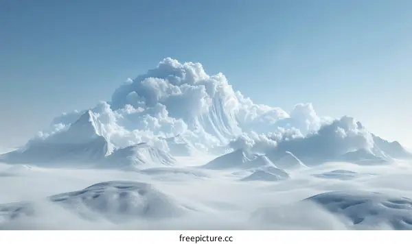 The cold and beautiful snow mountain scenery
