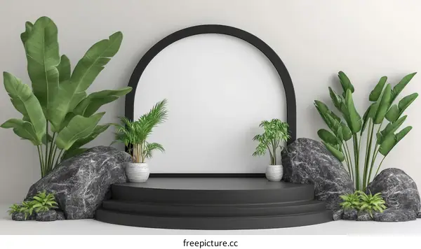Modern Minimalist Plant Display Platform