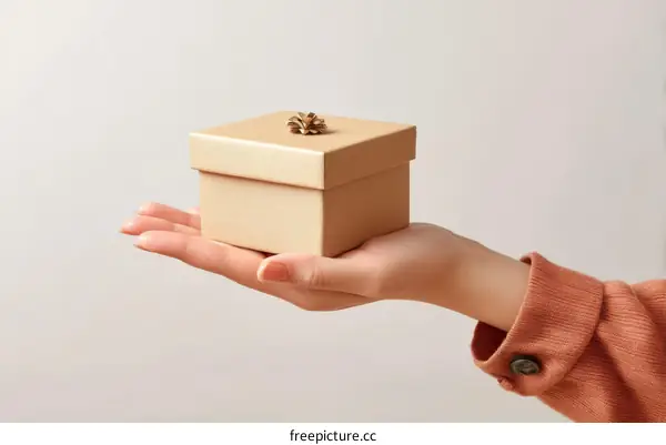 Gift Box in Hand of a Person