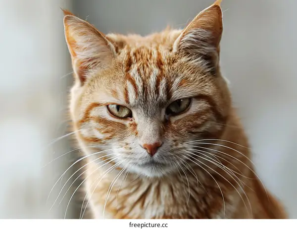 Portrait of a ginger cat