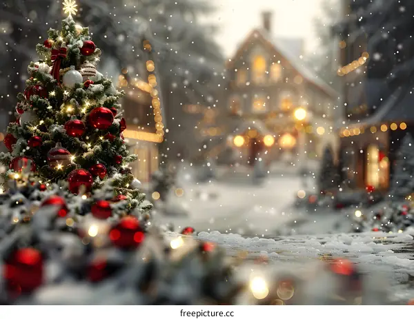 Christmas tree on the street