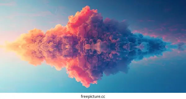 Abstract Colorful Smoke Cloud