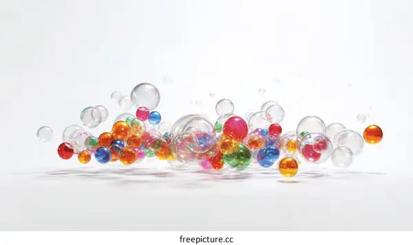 Colorful Bubbles Abstract Art