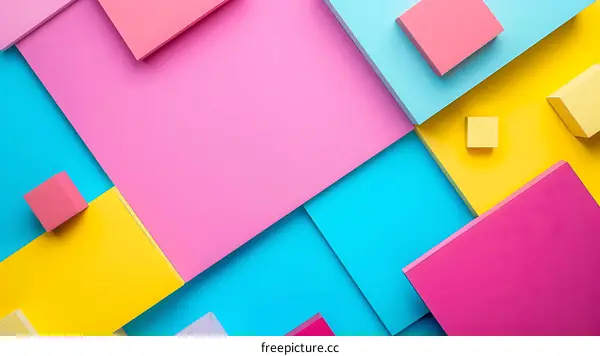 Abstract Colorful Geometric Shapes Background