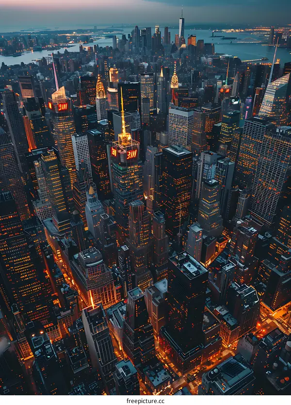 New York City skyline at night