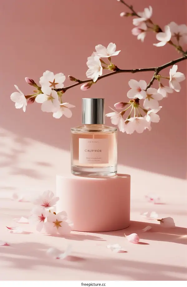Blooming Cherry Blossom Fragrance Bottle with Petals