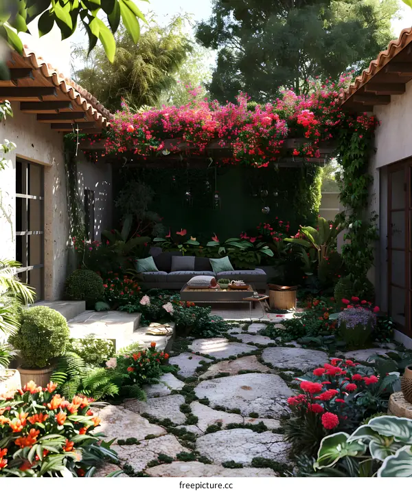 Mediterranean Style Courtyard Design