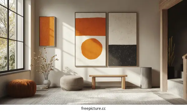 Modern Abstract Art Gallery Interior Design
