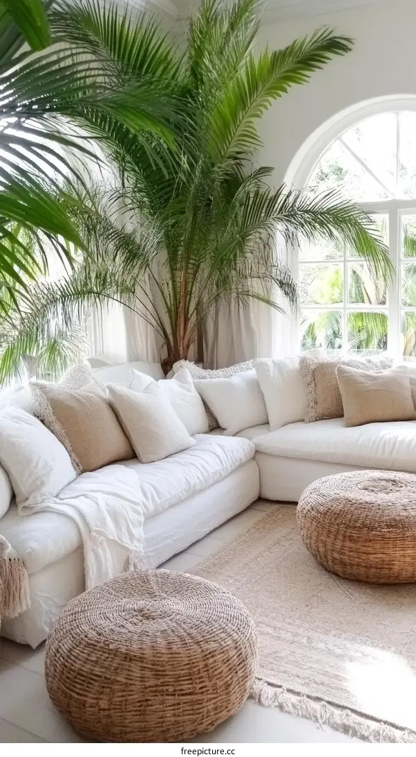 Modern Coastal Living Room with Natural Elements