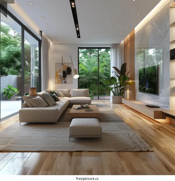 Modern Living Room with Natural Daylight and Minimalist Decor