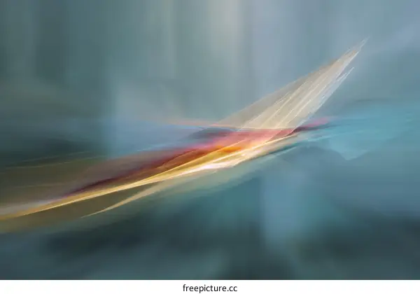 Abstract Light Trails of a Colorful Sunrise