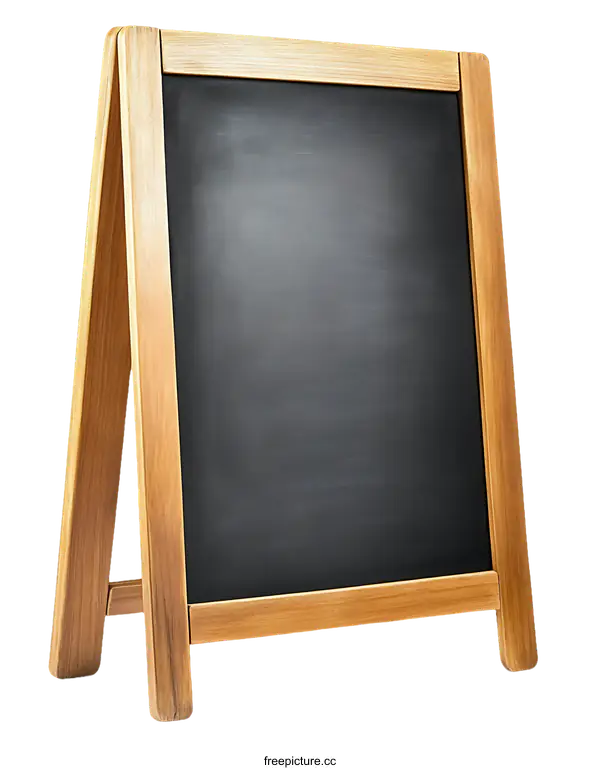 [Transparent Background PNG]Wooden Stand-Up Chalkboard for Signage