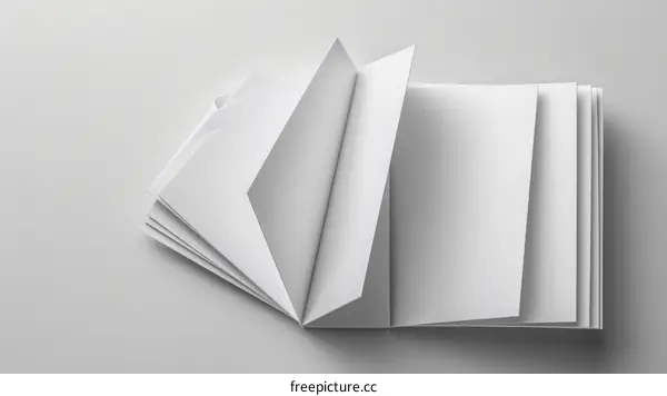 Open blank booklet mockup