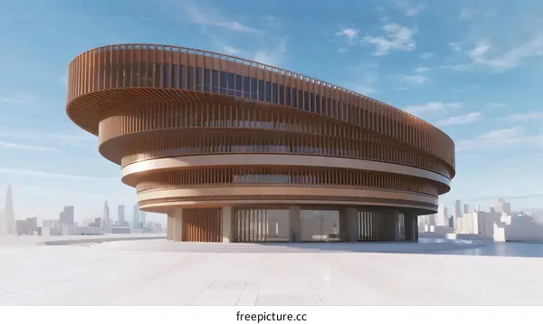 Modern Curved Building with Innovative Architectural Design