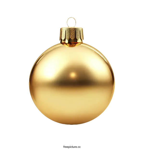 [Transparent Background PNG]Golden Christmas Ornament Ball Decoration
