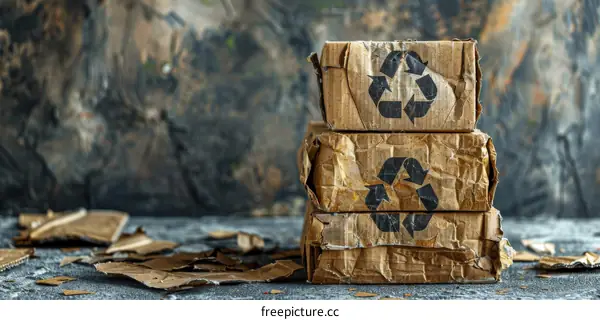 Cardboard Boxes with Recycle Logo for Environmentally Friendly Packaging
