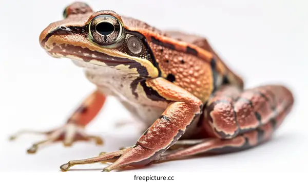 A close up of a red eyed tree frog