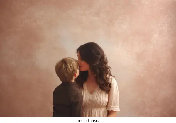 Mother and Son Tender Moment