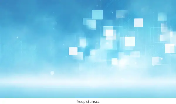 Abstract Blue Background with Square Shapes