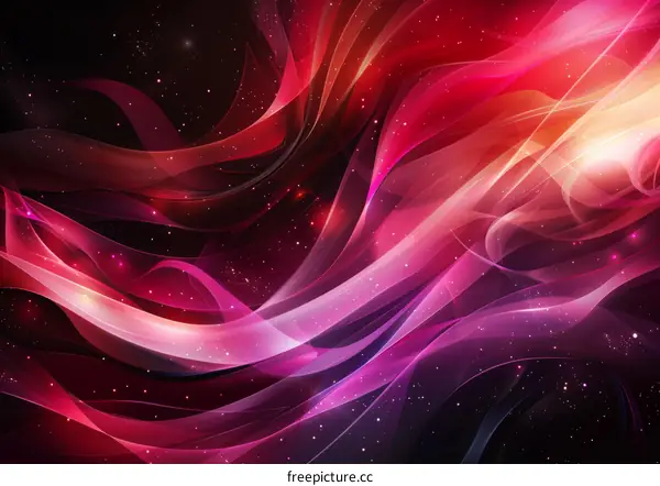 Abstract Flowing Lines Colorful Background