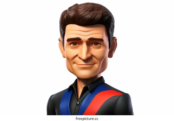 3D cartoon character of David Koch