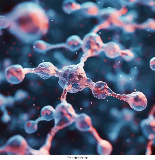 Abstract 3D rendering of a molecular structure