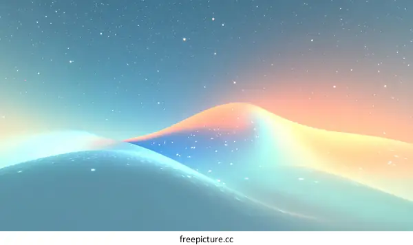 Abstract Colorful Space Landscape Illustration